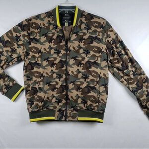 DENIM & FLOWER Camouflage Bomber Jacket USA L MEX 42